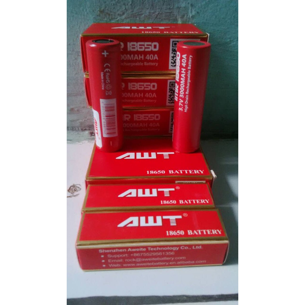 NEW AWT 3000MAH 100% ORIGINAL / BATREI BATTERY AWT 18650 3000 mAh