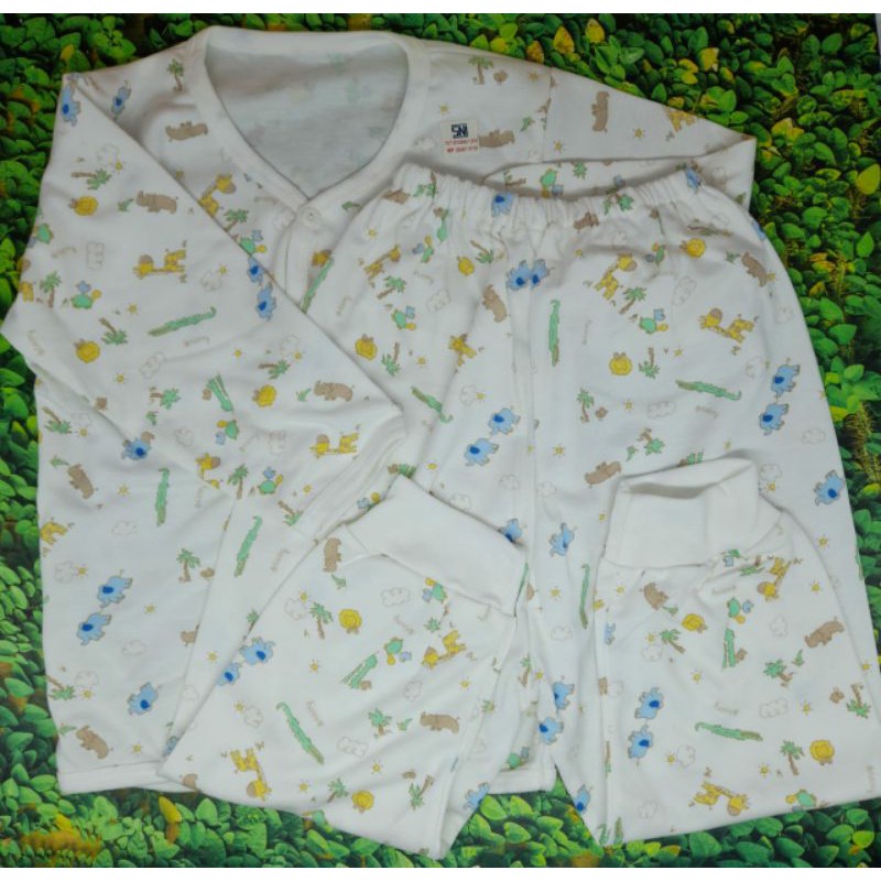 Stelan Panjang Bayi Motif/Piyama Tidur Kancing Depan UK 20-24