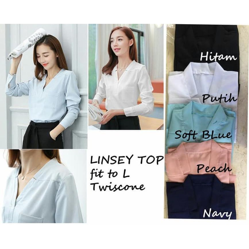 Termurah LISY TOP | PAKAIAN WANITA | KEMEJA WANITA | KEMEJA PUTIH - Putih Limited