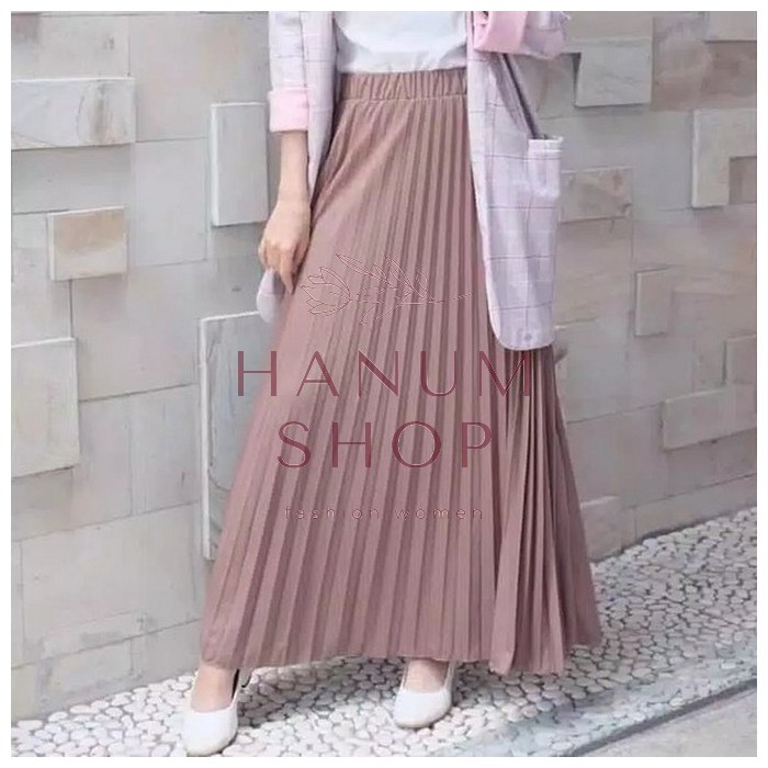 ROK PLISKET MAXI SKIRT rok PANJANG-6