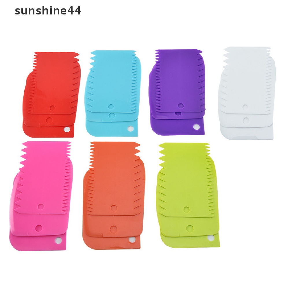 Sunshine 3PCS / Set Spatula / Scraper Kue / Fondant DIY Bahan Plastik