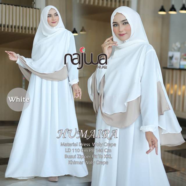 Humaira syar'i Ori by Najwa (set syar'i)