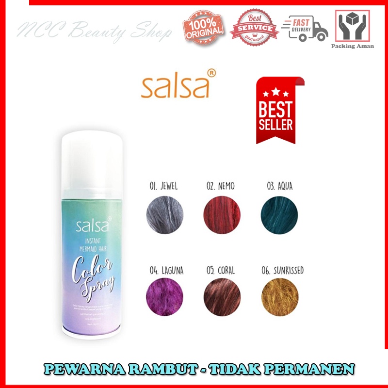 * NCC * Salsa Instant Mermaid Hair Color Spray Pewarna Rambut Sementara Tidak Permanen - Netto 80 ml