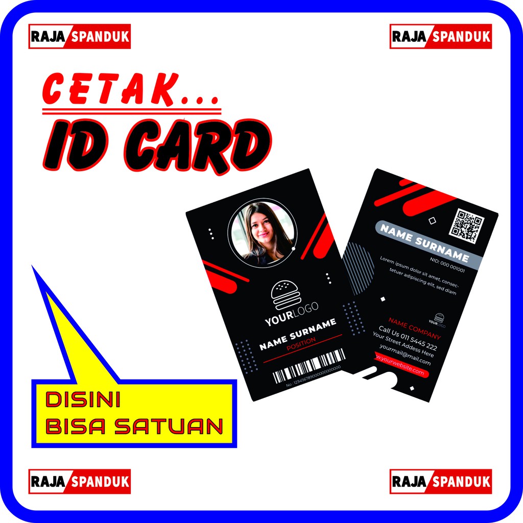 Jual Id Card Cetak Idcard Murah Satuan Grosir Bisa Name Tag Kartu Identitas Cetak Buat Id Card 2217