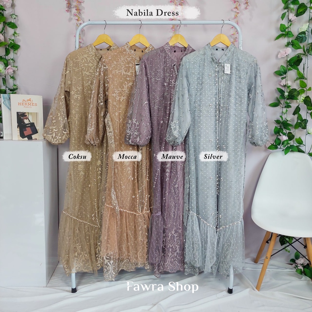 Baju Pesta Nabila Dress Brukat