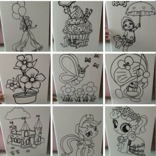 

Styrofoam/sterofom/gabus bergambar untuk mewarnai dan lukis isi 15 pcs