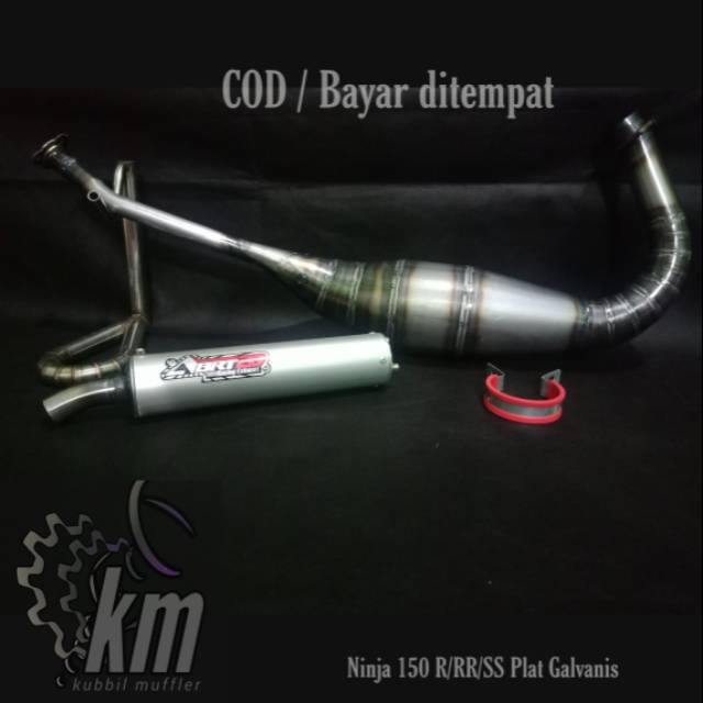 KNALPOT ABRT20 PLAT GALVANIS UNTUK NINJA R/RR/SS