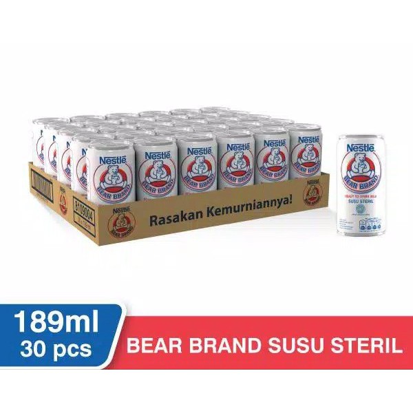 

SALE SALE SALE Nestle Bear Brand Susu Steril 189 ml (30 kaleng) HABISIN STOK