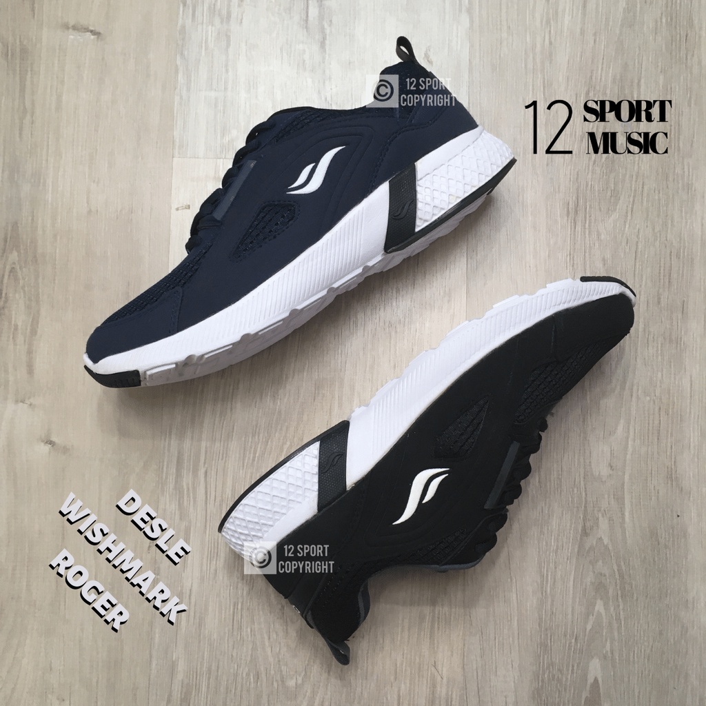 12 SPORT - [Boleh Tukar Size] [COD] Sepatu Lari Desle Wishmark Roger 100% Original Sepatu Running Ri