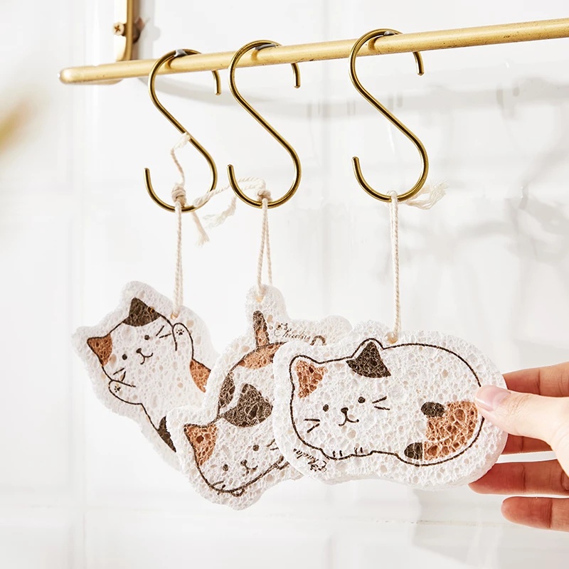 Spons Pembersih Piring Anti Lengket Motif Kartun Untuk Dapur