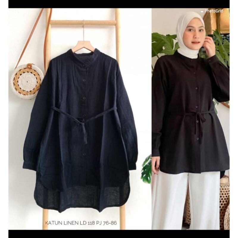blus katun linen jumbo import