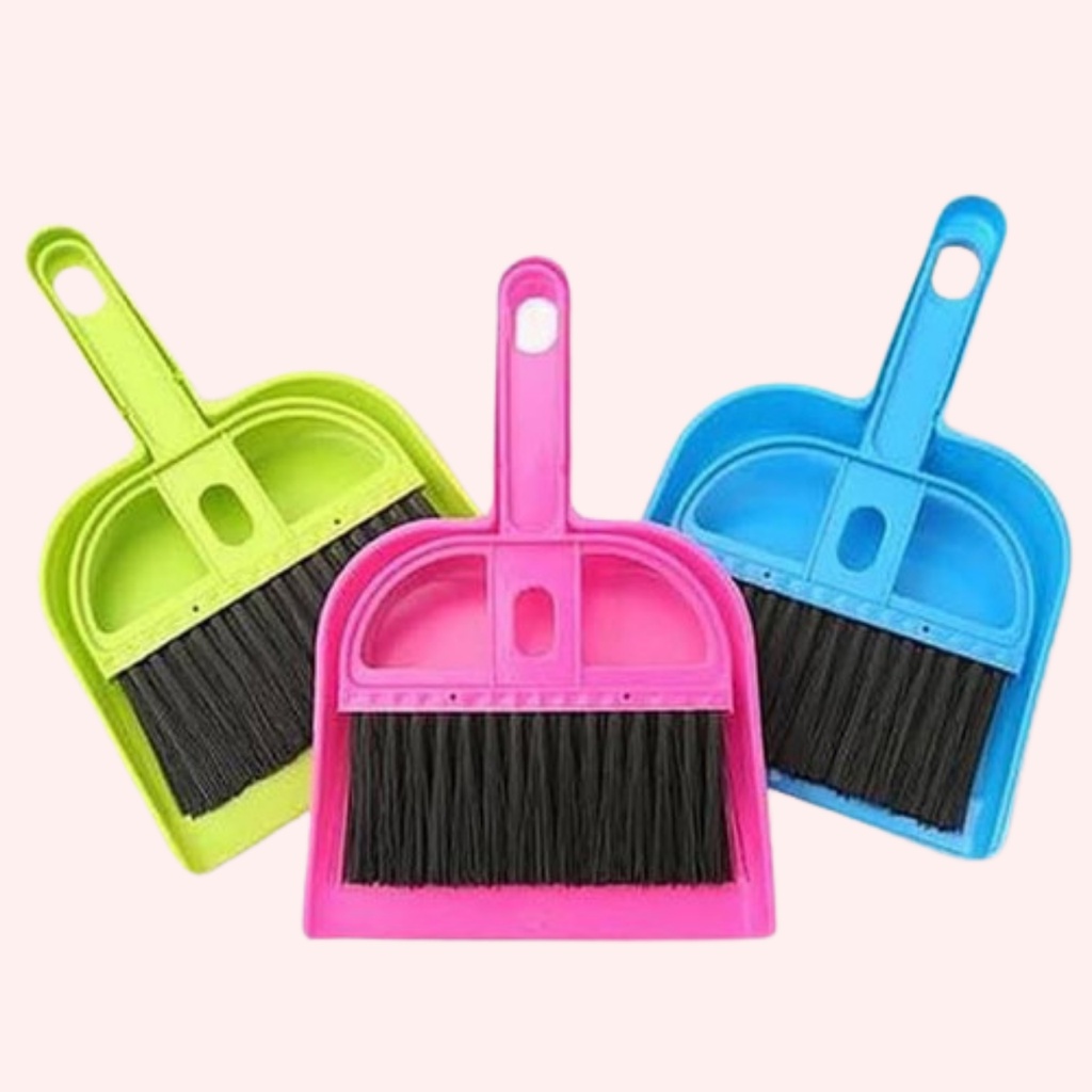 Sapu Pengki Set Mini Multifungsi Serok Cikrak Sapu Mini Plus Dustpan Pengki Serbaguna Kecil Pembersih Debu Karpet Mobil/Sapu Meja Laptop Keybord Perabot Rumah