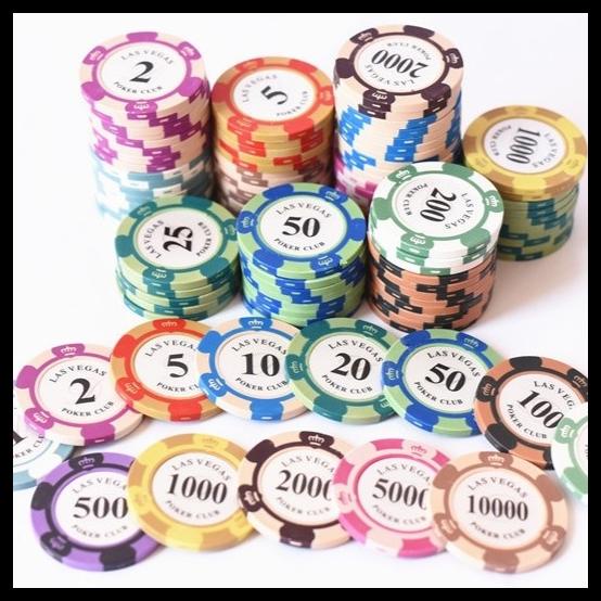 

PROMO POKER CHIP SET 100 PCS + ACRYLIC BOX BLACKJACK BACCARAT KOIN COIN PROMO
