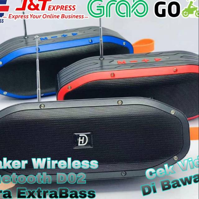 SPEAKER BLUETOOTH D02  WIRELESS PORTABLE