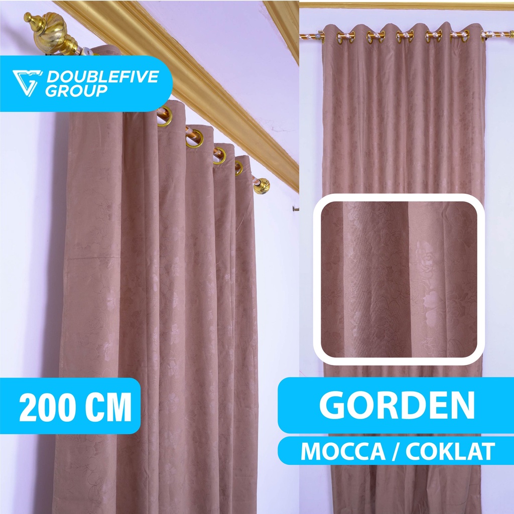 Gorden Pintu Jendela 1 set Minimalis gorden Jendela Ruang Tamu Mewah Gorden Jendela 2 kaca Gorden Smokring Ring 10 115x200 115x200 Terbaru Terlaris Murah