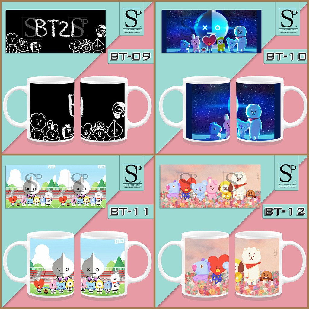 Gelas BT21 Mug BTS Karakter BT21