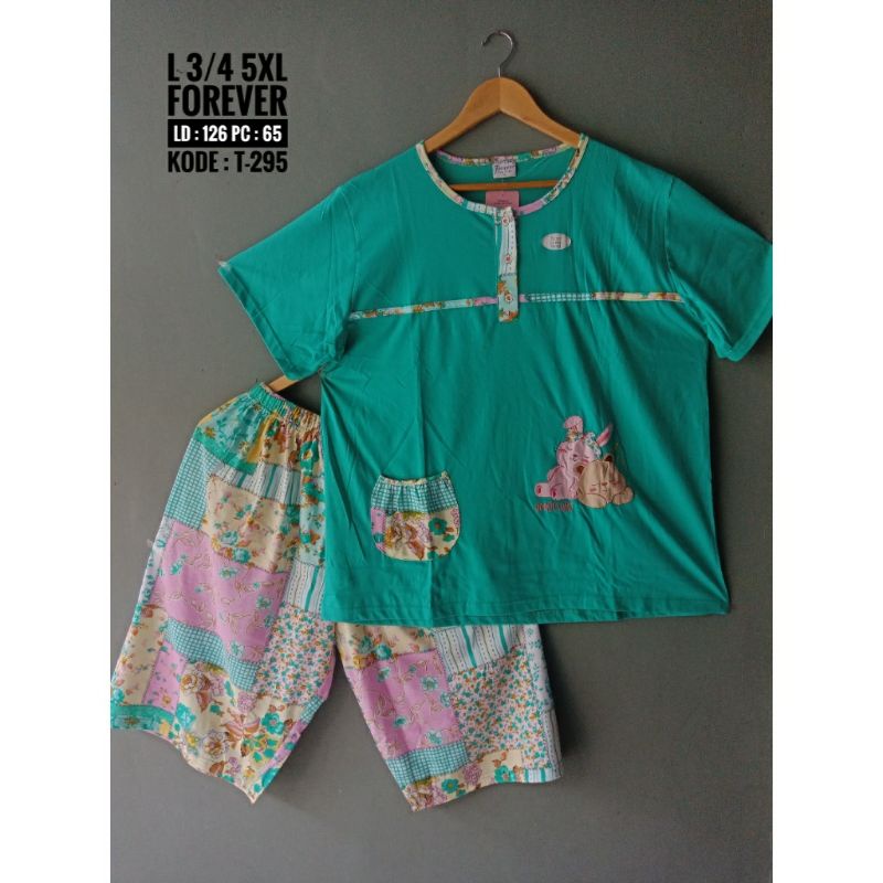 L 3/4 jumbo 5XL Forever motif Bunga TERBARUU
