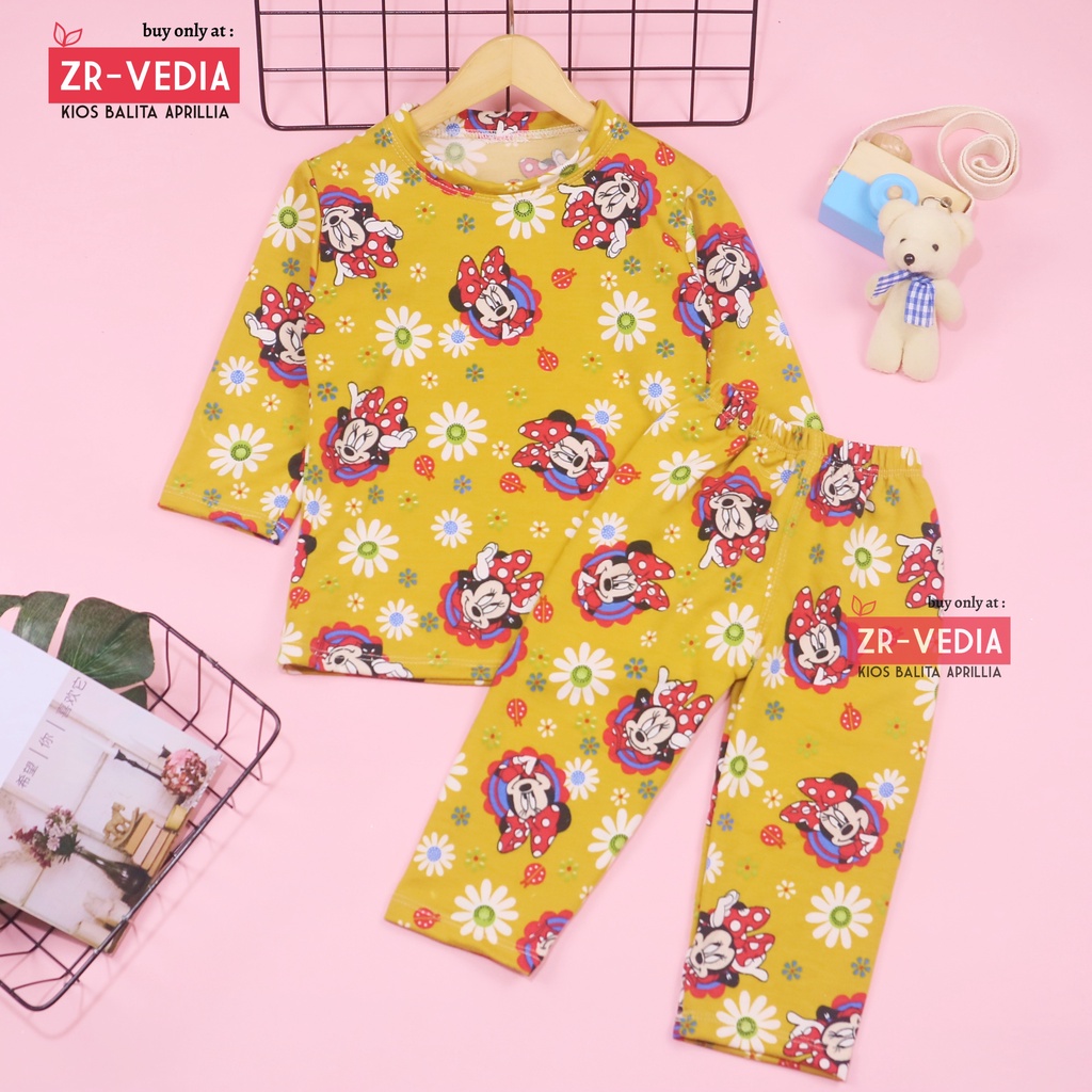 Pajamas Sunday uk 3-5 Tahun / Baju Tidur Anak Perempuan IMPORT Piyama Branded Karakter Setelan