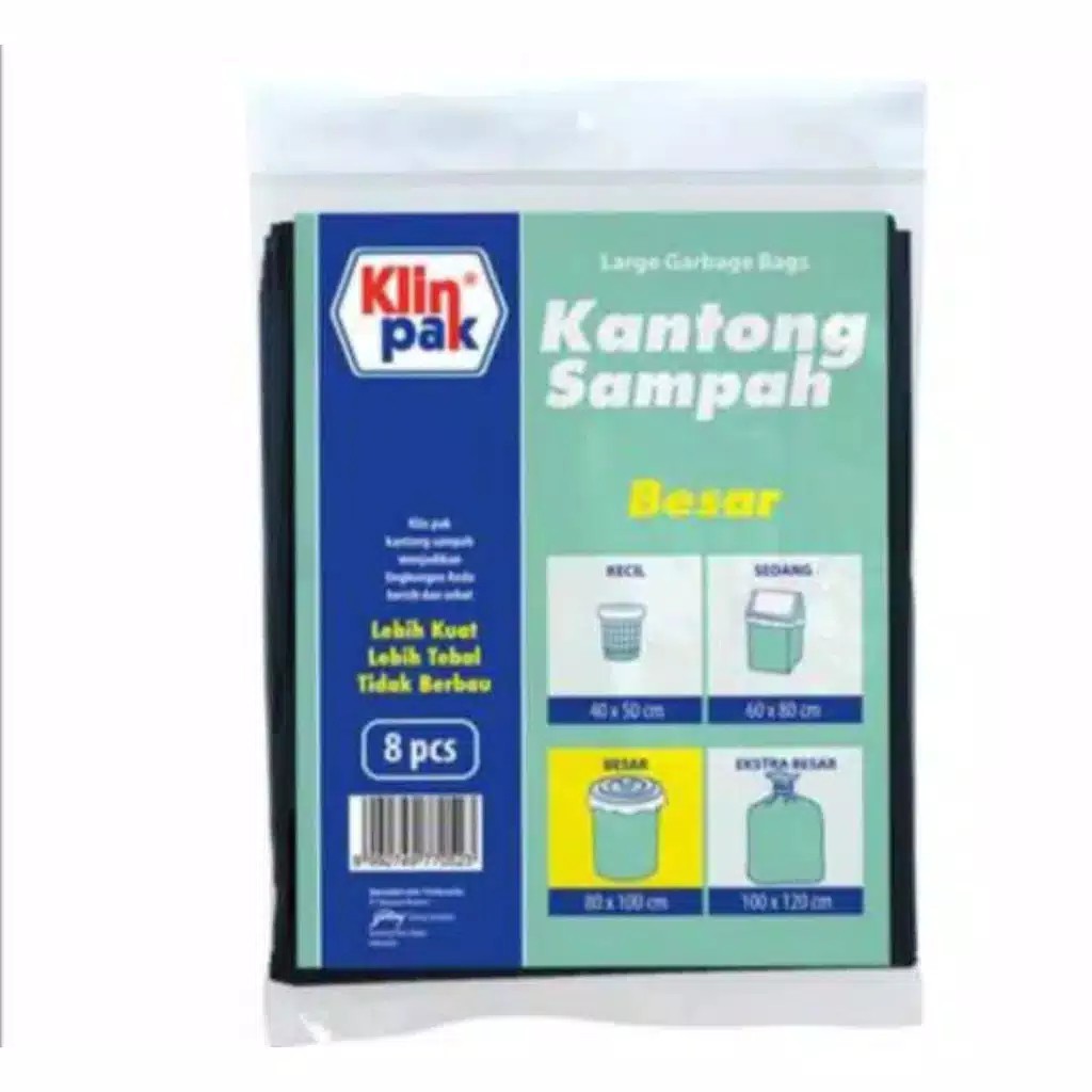 KLIN PAK Kantong Sampah ukuran Besar 80 x 100 Cm