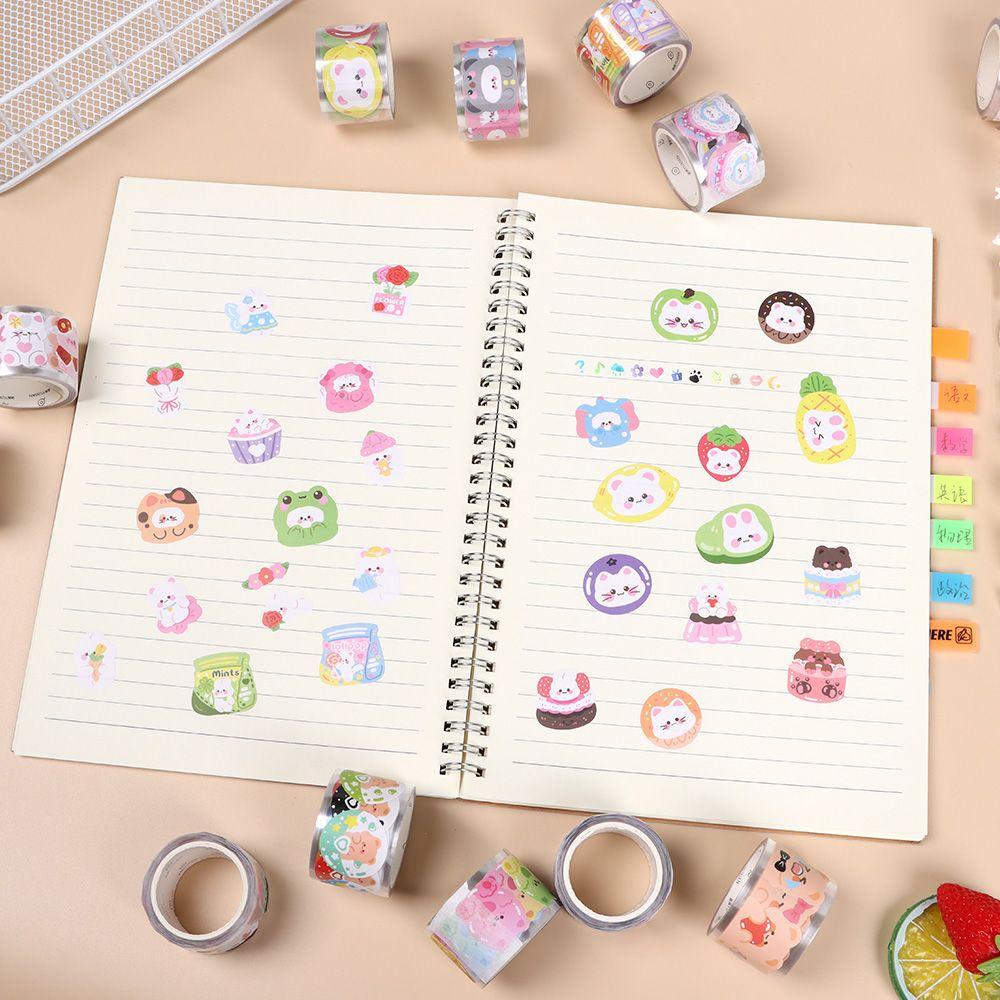 Preva Animal Tape Tearable DIY Kawaii Stiker Scrapbooking Dekoratif