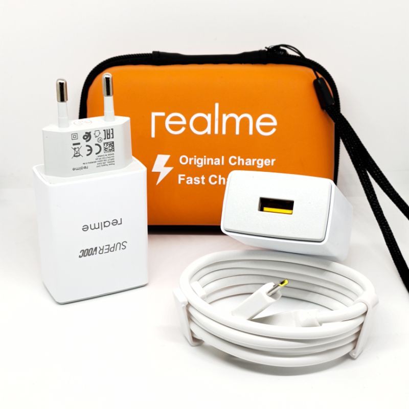 Charger Realme 4A Super VOOC Kabel Data Micro USB Plus Dompet Charger