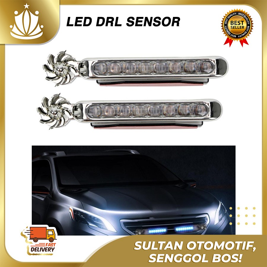 LED SENSOR KIPAS Otomatis Hidup Sendiri DRL Fog Lamp Mobil UNIVERSAL