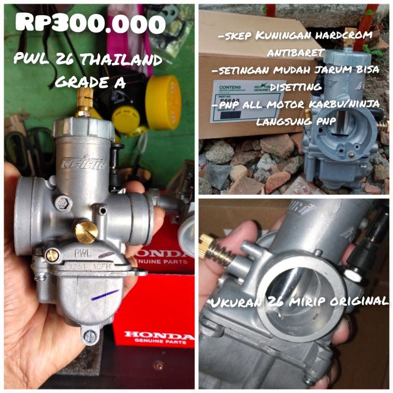 Karburator karbu PWL 26 Kawasaki ninja thailand grade A not Uma koso snd kx kawahara moto1 cpo sudco