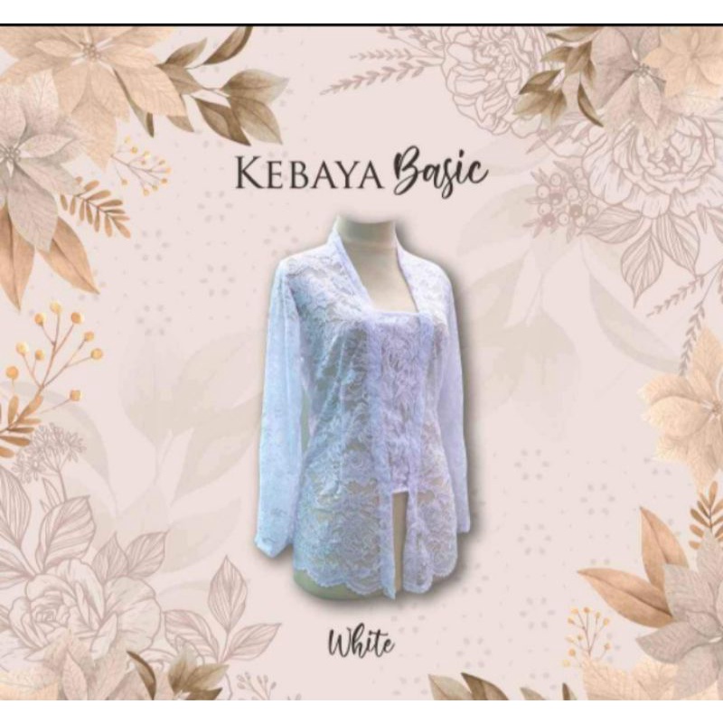 Kebaya brokat bali warna putih atasan kebaya adat kebaya couple tradisional kutubaru