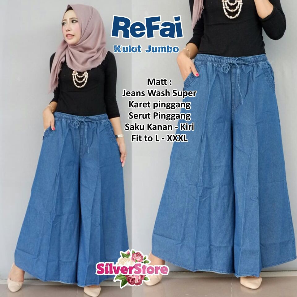 UMMI refai kulot jumbo jeans kulot big size