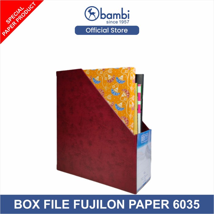 

Bestin Box File Magazine Texture Fujilon Dark Red Jumbo Size Original