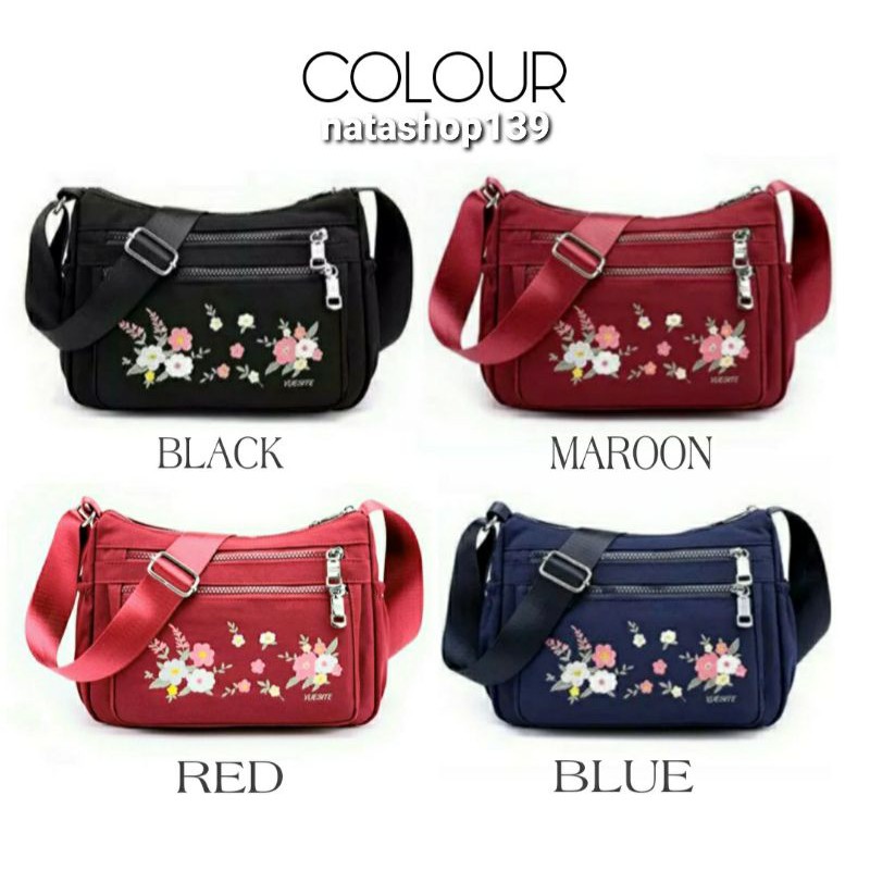 Sale Akbar 2020 Tas Selempang Bordir Flower Beautiful Bag Casual Small