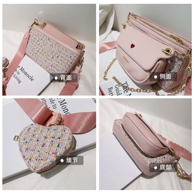 BJ212984 (2IN1) - BEIGE/BLACK/BLUE/PINK - TAS SLEMPANG DOMPET KOIN IMPORT TAS WANITA FASHION IMPORT MODIS ELEGAN TERMURAH TERLARIS TERBARU BAGSTORE JAKARTA TAS BATAM JT12984 ZC0254 LT2167