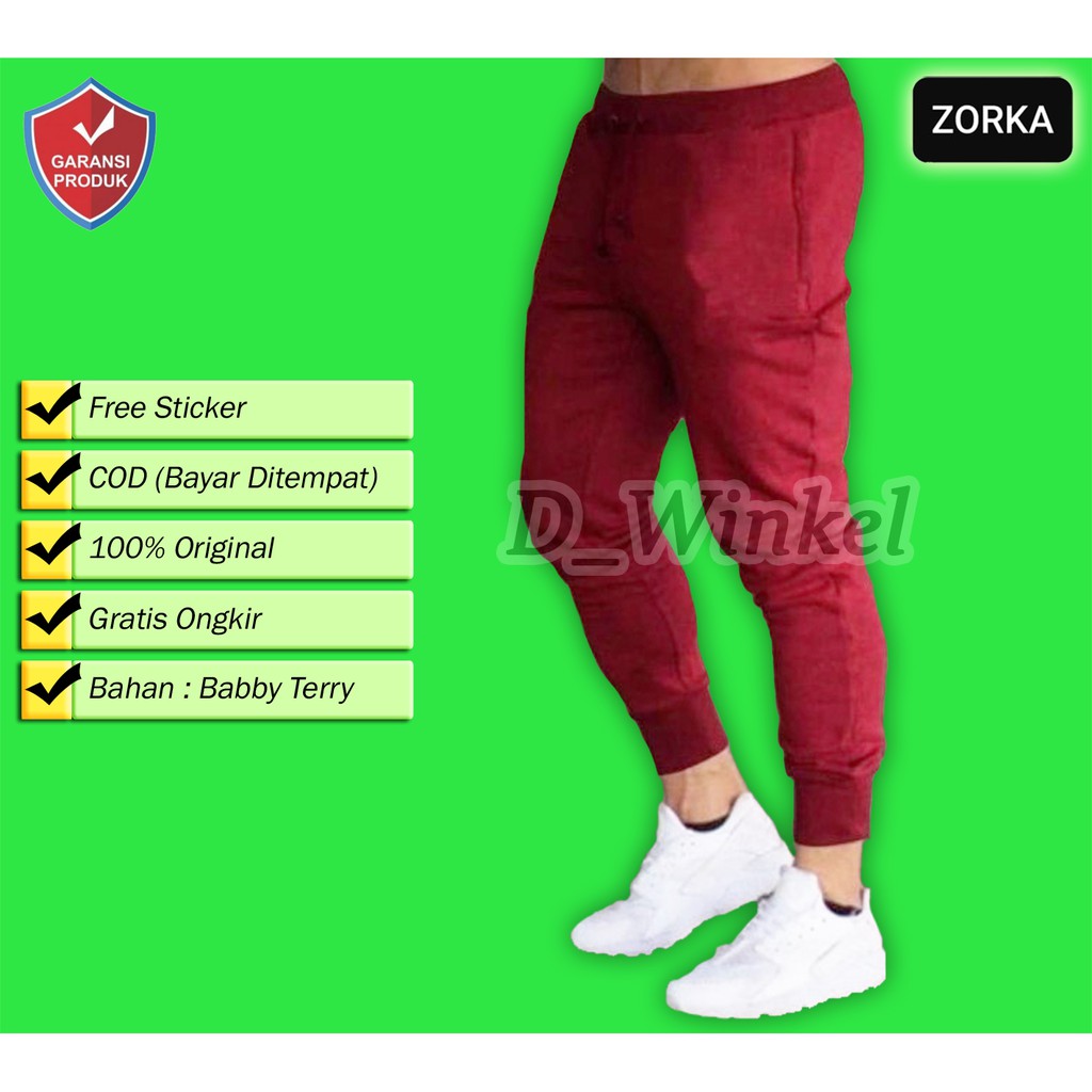 Celana Jogger Panjang Training Trening Pria Wanita M L XL XXL Joger bahan babyterry 5 Warna