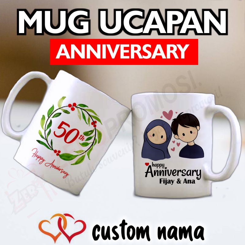 Mug Anniversary / Kado Anniversary / Hadiah Anniversary / kado hari jadi