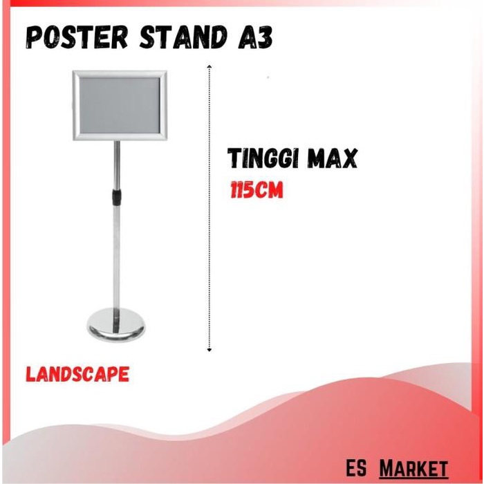 

Standing Poster / Poster Stand A3 Kualitas Terbaik