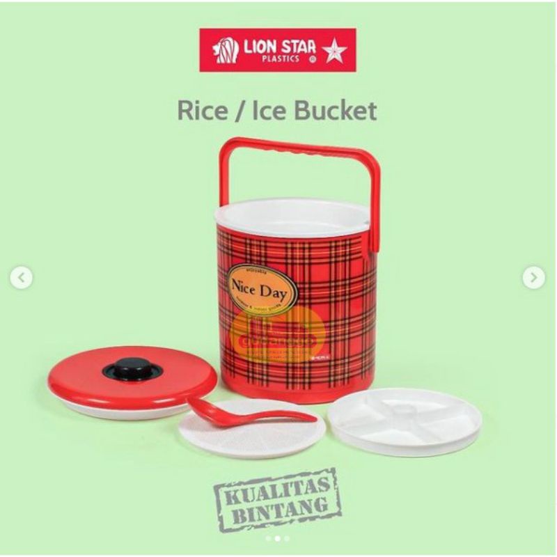 Termos Nasi termos Es termos bulat termos daging termos ikan Rice Ice Bucket 3,5