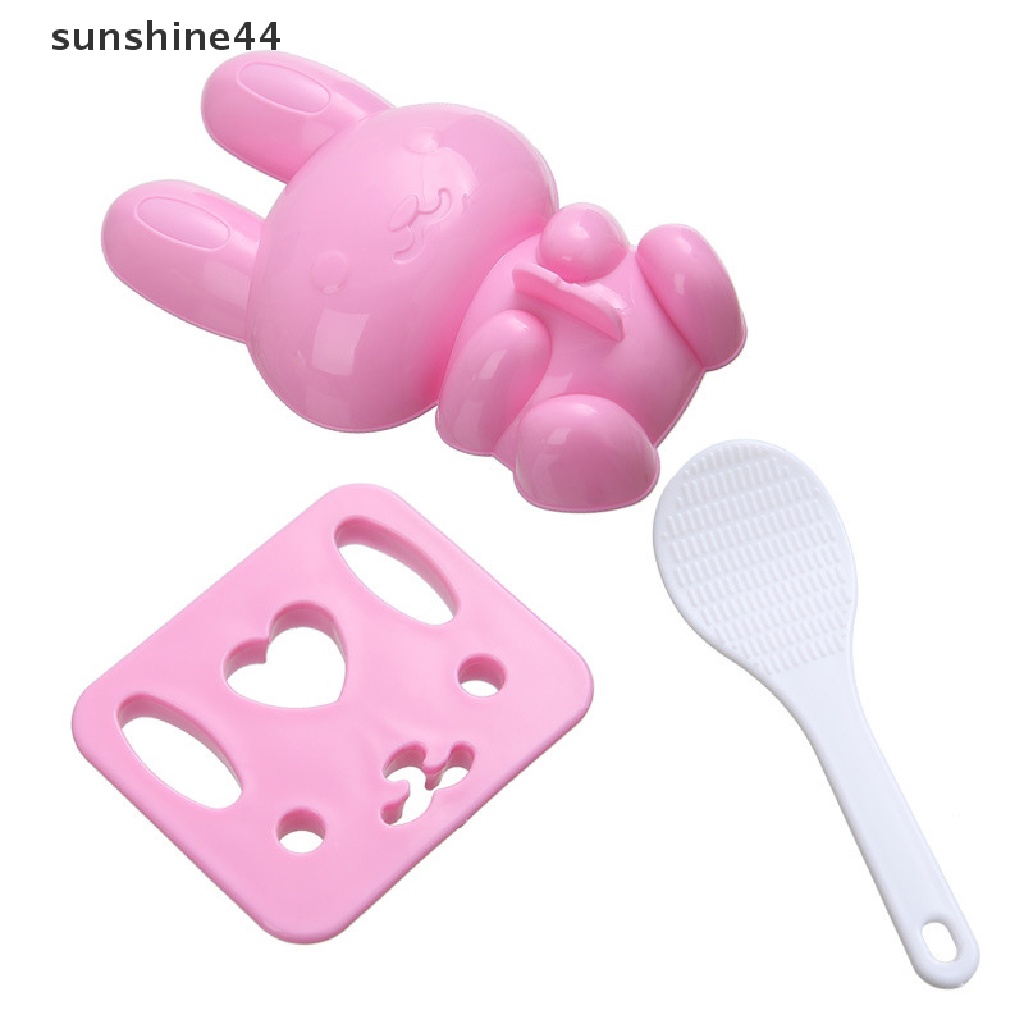 Sunshine 1Set Kitchen Sushi Mold Sandwich Mould Rabbit Rice Ball Mold DIY Bento MakerTool .