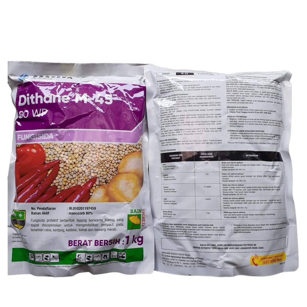 FUNGISIDA DITHANE 80 WP 1 kg MANKOZEB 80% CORTEVA