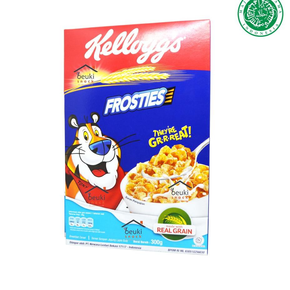 Terlaris BOX Kelloggs Frosties Sereal Sarapan Jagung Lapis Gula Sehat Produk Import Halal MUI - 300g