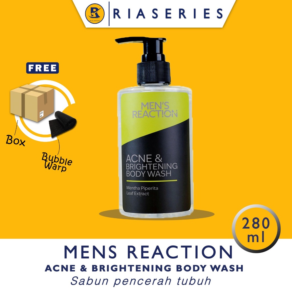 MENS REACTION BODY WASH ACNE SKIN Sabun Mandi Anti Jerawat Punggung Body Wash Brightening