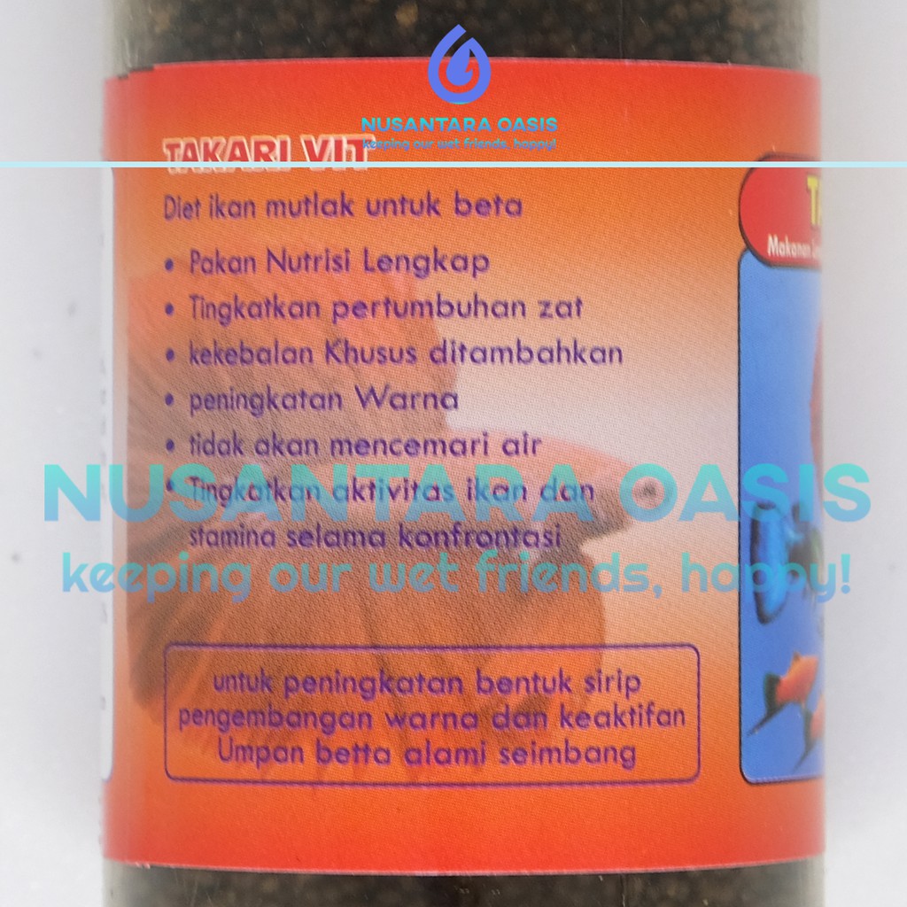 MAKANAN IKAN KECIL CUPANG GUPPY NEON TAKARI VIT FISH FOOD 50 GRM