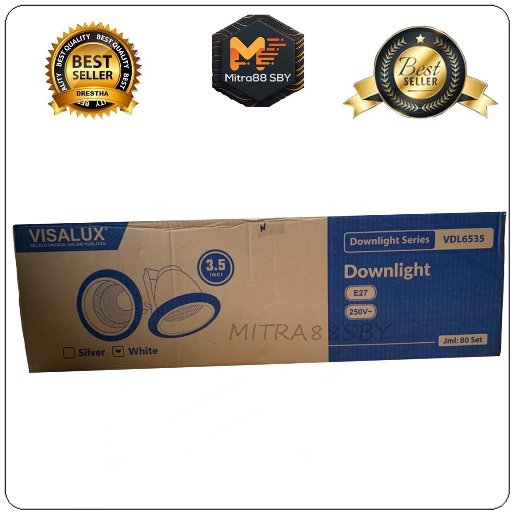 Mitra88sby Downlight 3.5 inch dan 4 inch Tebal Adjustable plus Fitting E27 Bulat / Lampu Plafon material aluminium