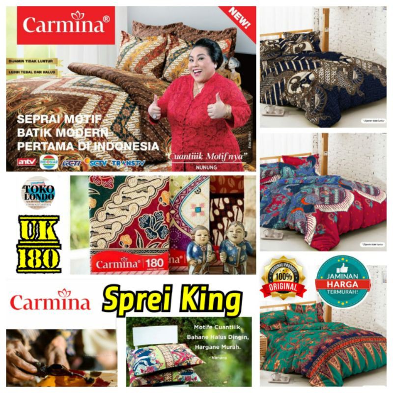 Sprei Batik CARMINA KING uk 180 180x200 Sprei motif Batik Tulis Wayang Ajisaka Asmaradana Candarini Citraloka Dewandaru Jatayu Kamandaka Kanendra Kaputren Lembayung Kasatriyan Maharani Majasta Meranti Midodari Pareanom Pancawarna Sarimaya Sriwedari Widoro