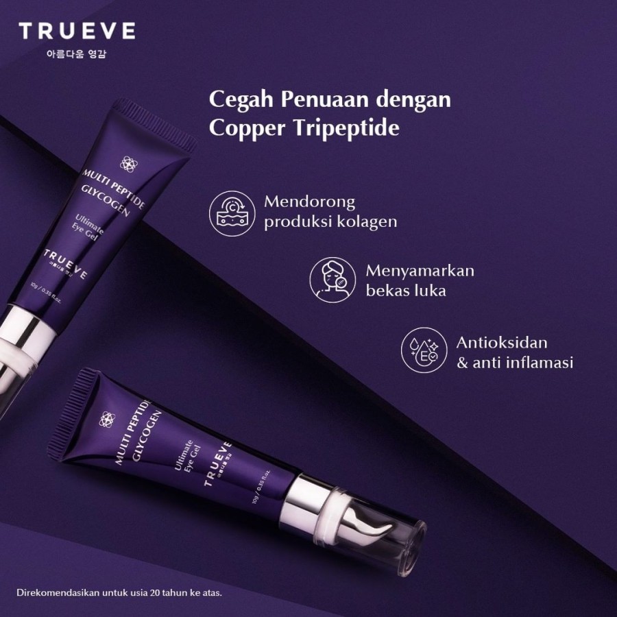 TRUEVE Multi Peptide &amp; Glycogen Ultimate Eye gel Serum Mata 10gr