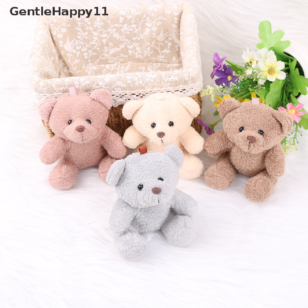 Gentlehappy 1pc Mainan Boneka Stuffed Plush Teddy Bear 10cm Untuk Hadiah Ulang Tahun