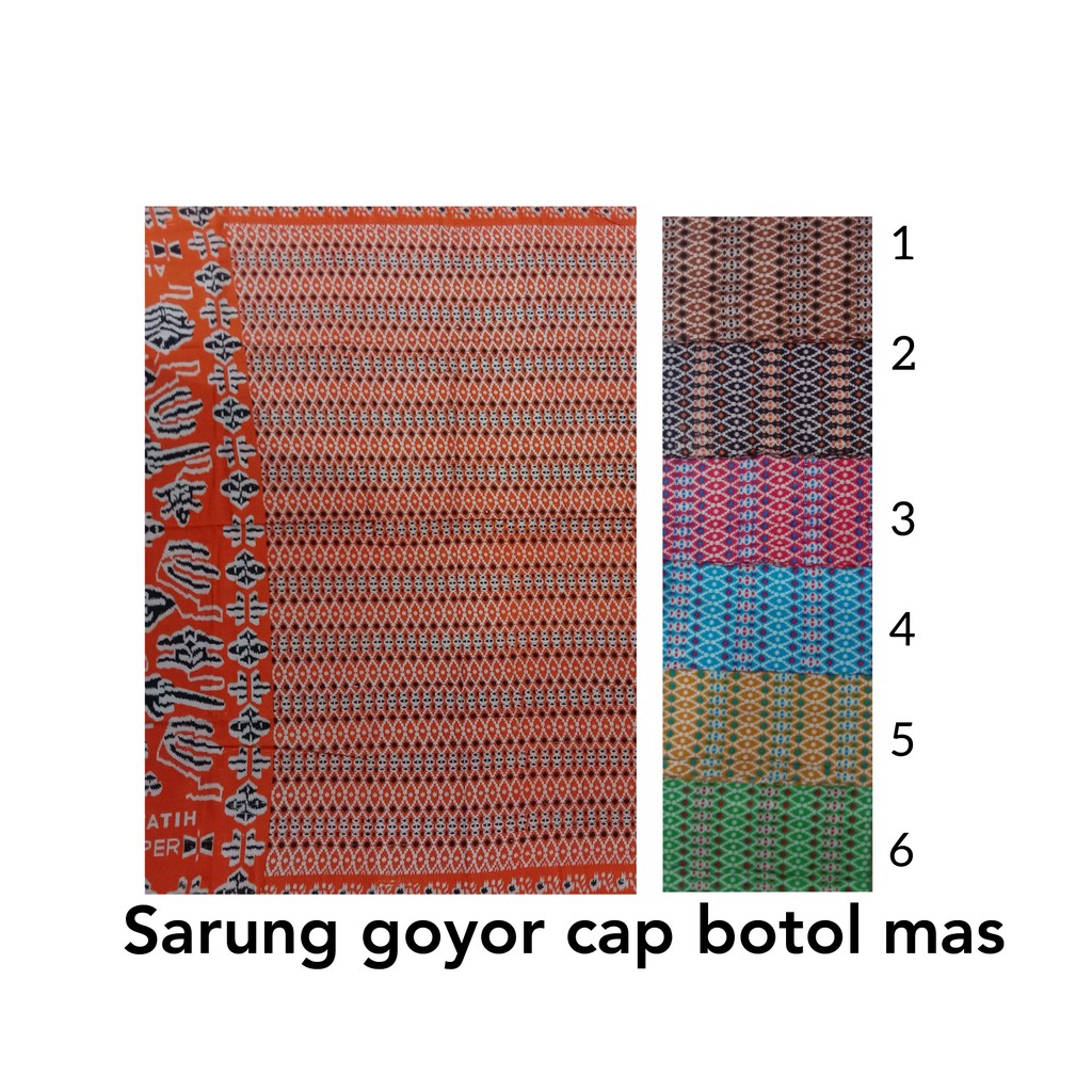 SARUNG GOYOR CAP BOTOL MAS SARUNG DEWASA