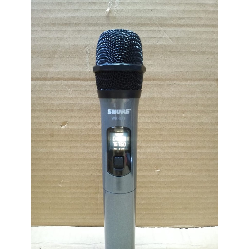 MIC WIRELESS HANDLE SHURE WR-879 DOUBLE MIC PEGANG