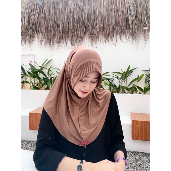 Bergo Khimar Ori | Hijab Jersy Instan Premium | FREE JARUM PENTUL-1