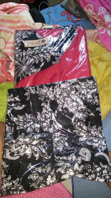 Batik Couple Keluarga Sania Ruffle Ori Ndoro Jowi Dnt Motif Pagar Bunga Merah