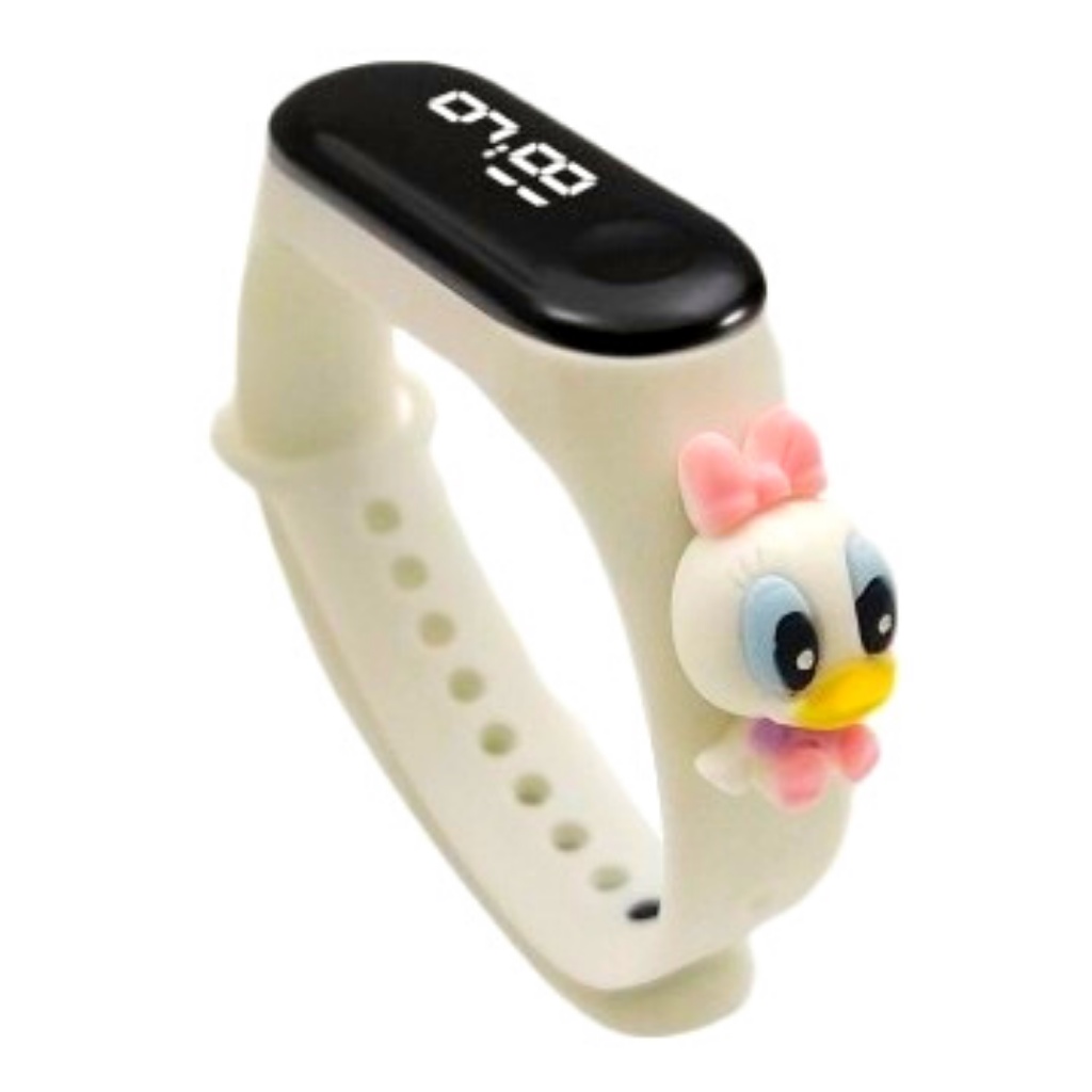 JAM TANGAN ELEKTRONIK / JAM TANGAN ANAK / JAM LED / JAM TANGAN PRIA / JAM TANGAN WANITA-DAISY PUTIH